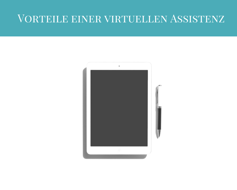 Tablet mit Stift als Symbol für Unterstützung durch eine virtuelle Assistenz