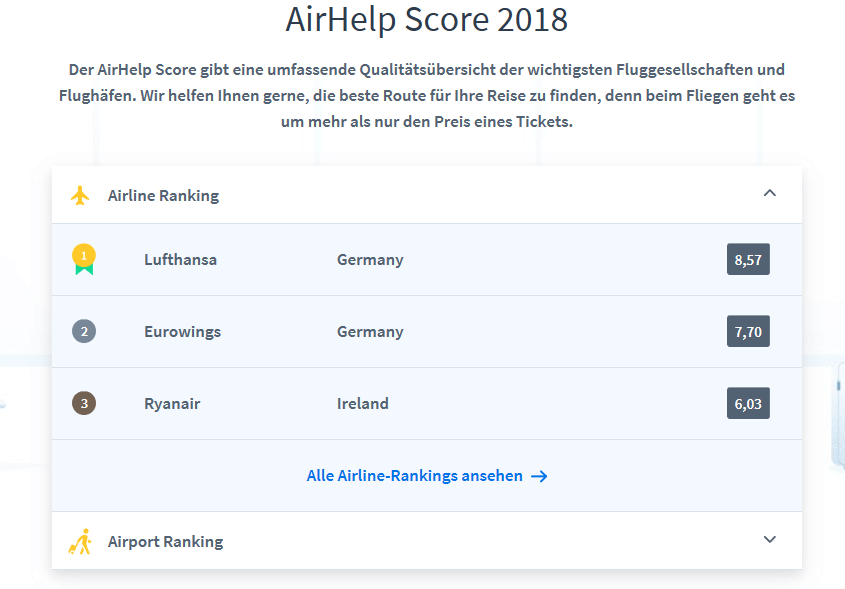 welche Airlines sind gut?