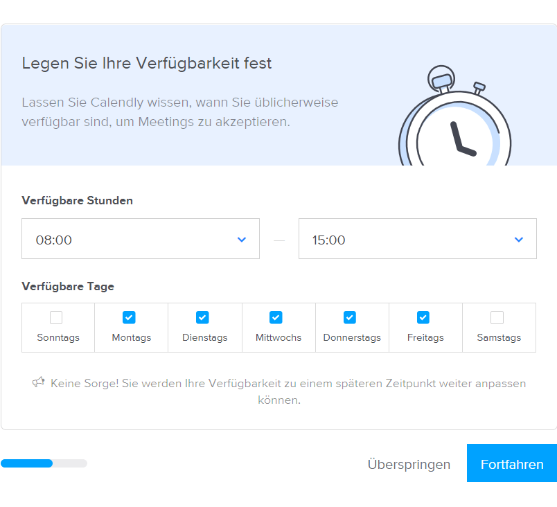 Beschreibung Prozess Anmeldung Calendly