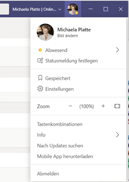MS Teams Einstellungen Verfügbarkeit