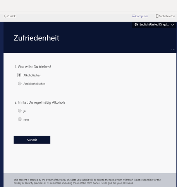 Umfragen einfach erstellen mit MS Forms