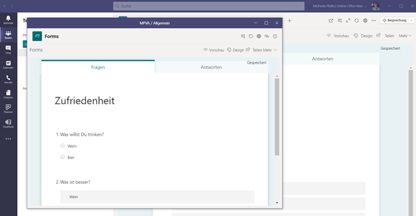 Umfragen einfach erstellen mit MS Forms