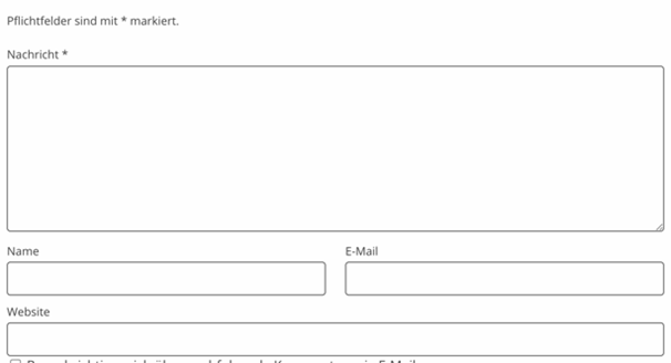 Kontaktformular DSGVO