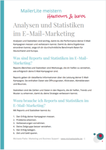 Handout Analysen MailerLite Michaela Platte