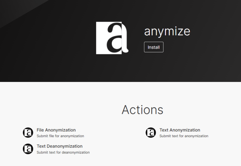 05 2026 anymize Installation anymize in Make